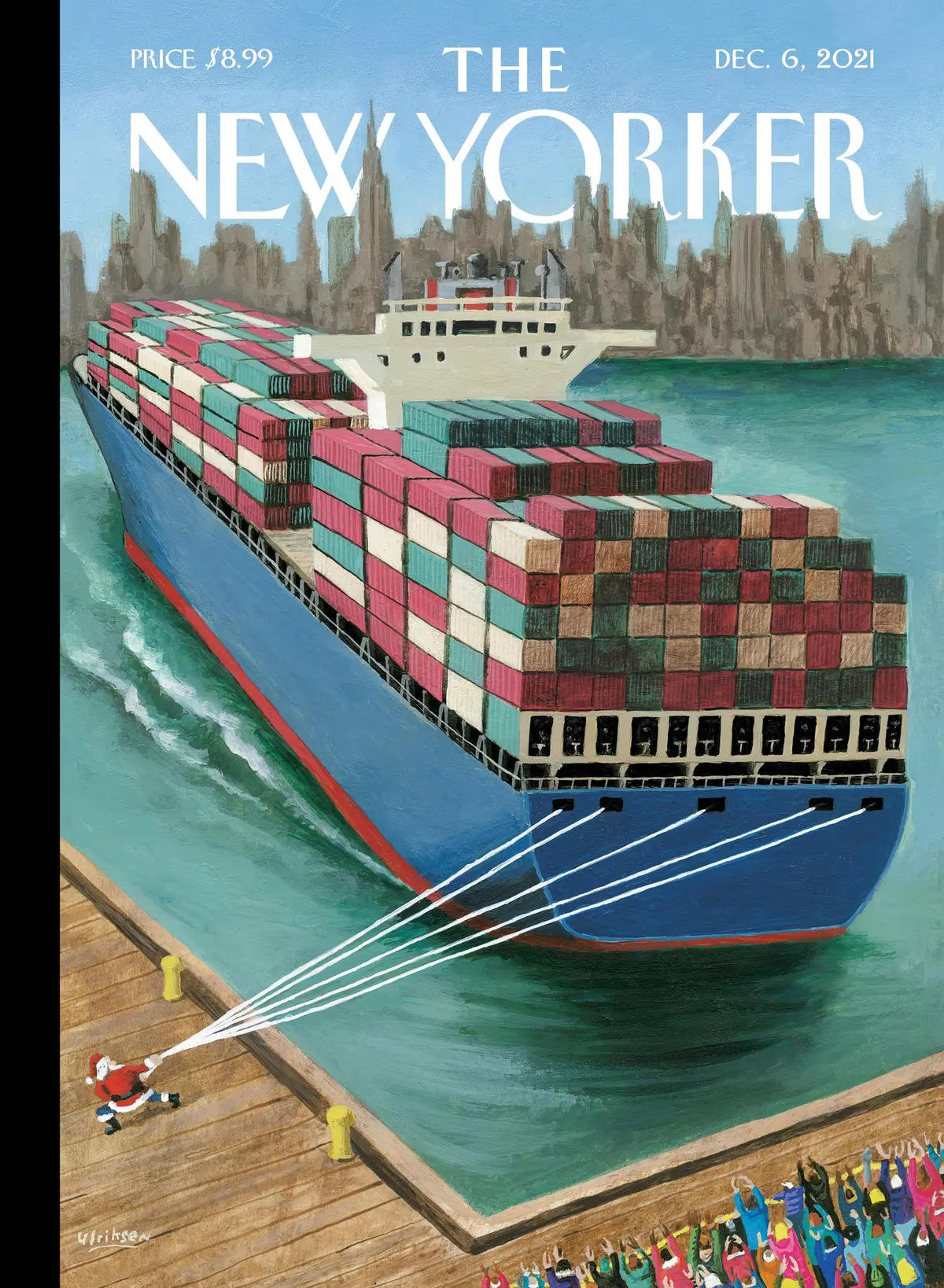 Обложка The New Yorker, 6 декабря 2021: Вечно дарящий, художник Марк Ульриксен
