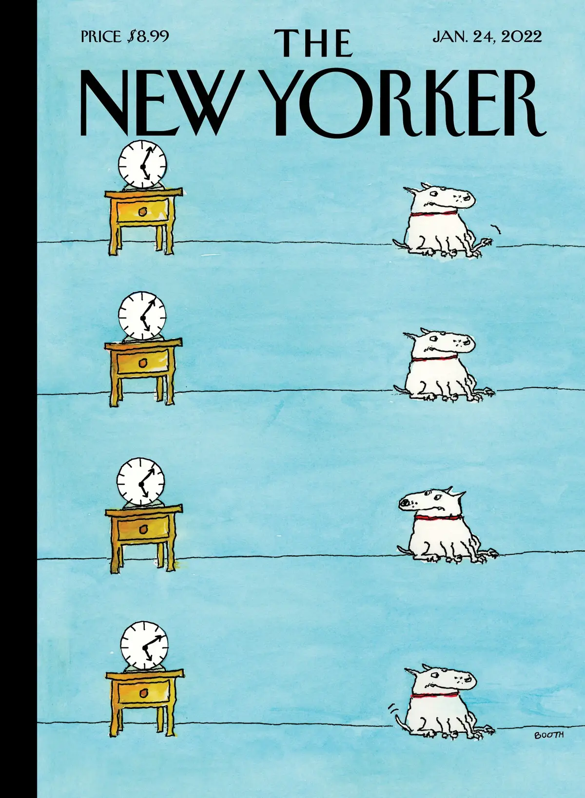 Обложка The New Yorker, 24 января 2022: Круглые сутки, художник Джордж Бут