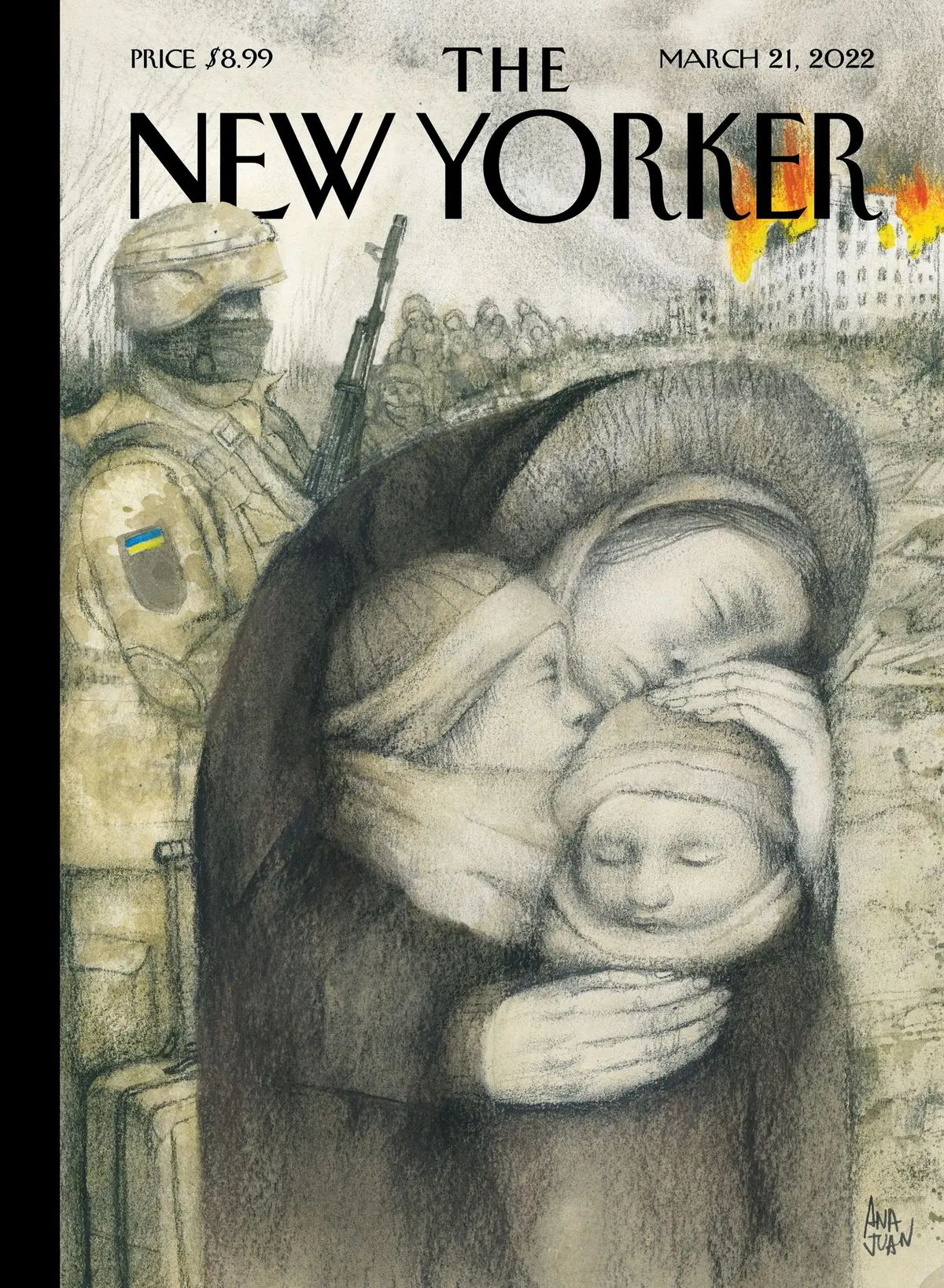 Обложка The New Yorker, 21 марта 2022: Родина, художник Ана Хуан