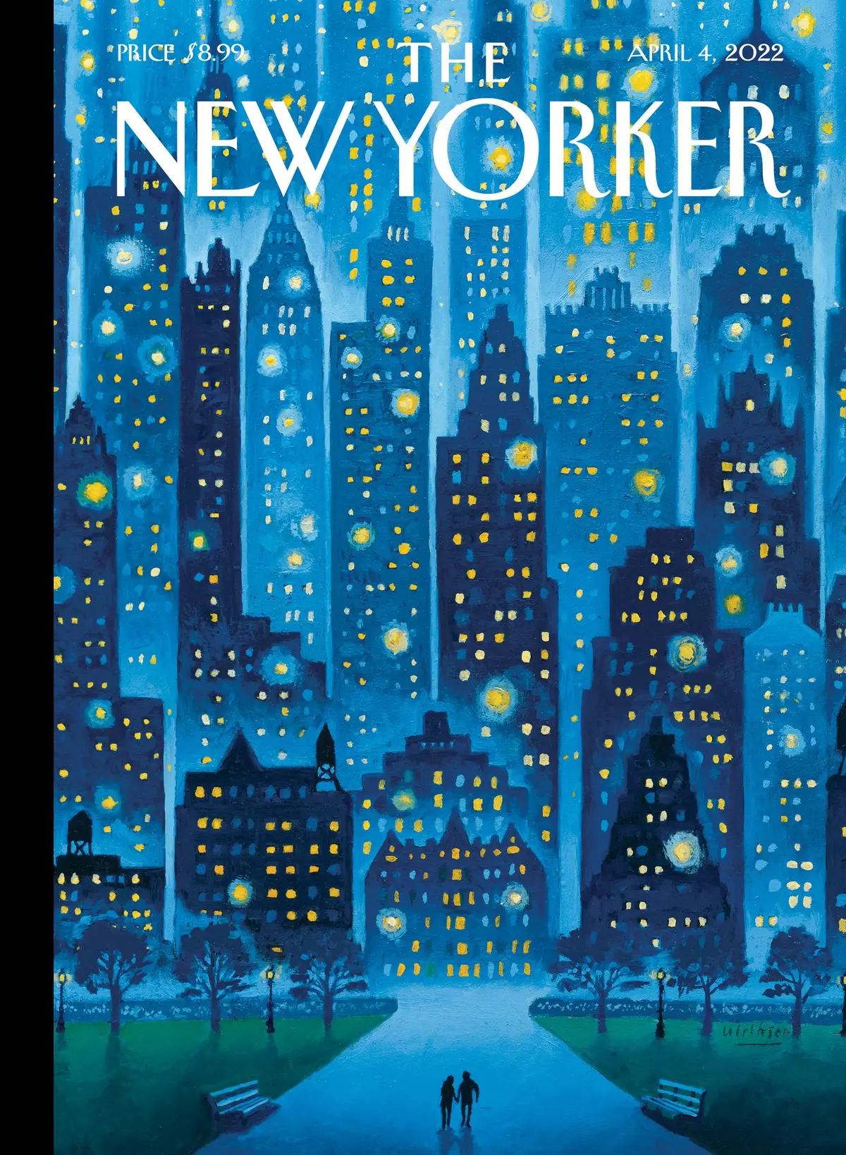 Обложка The New Yorker, 4 апреля 2022: Звёздная ночь, художник Марк Ульриксен