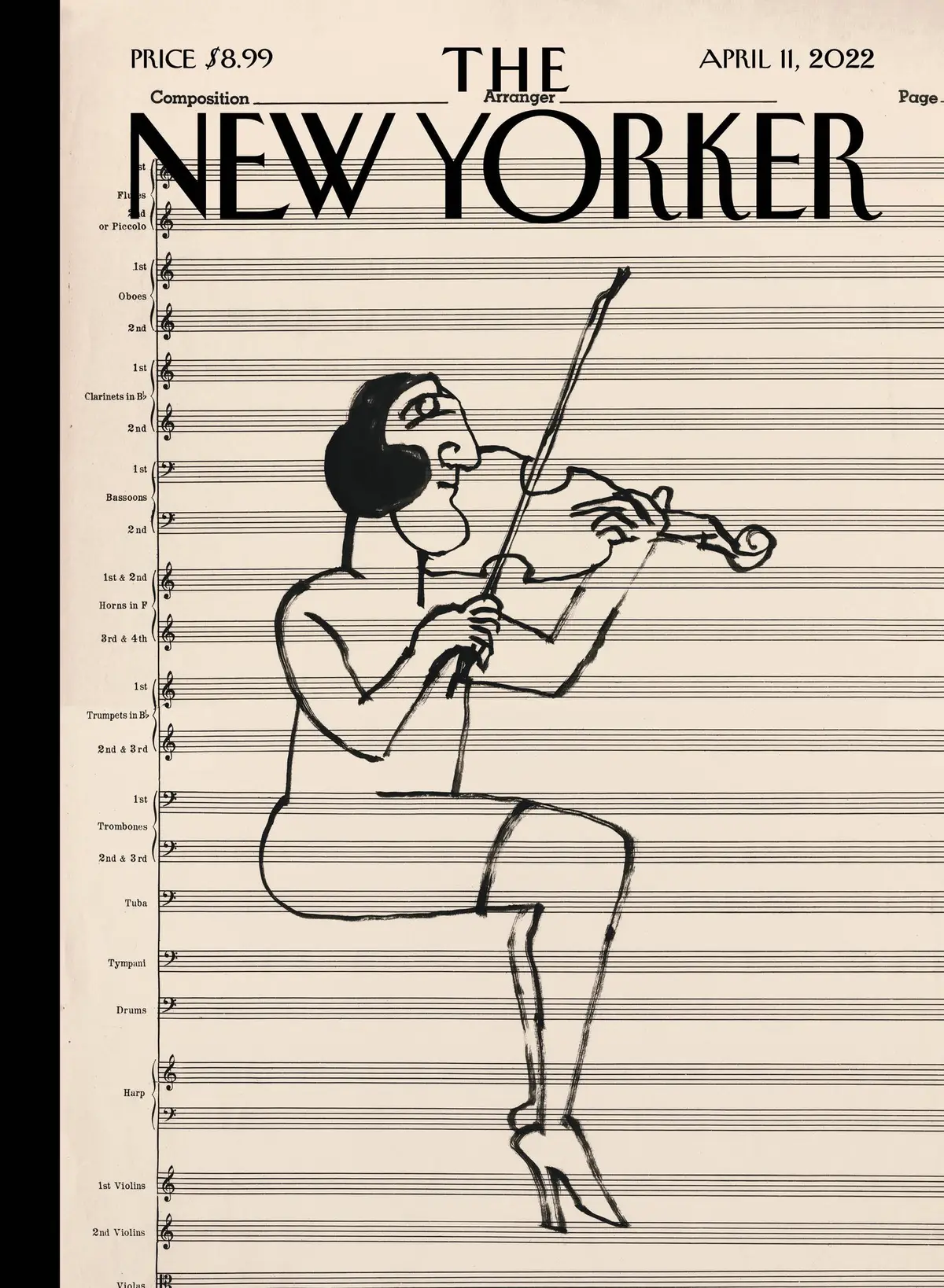 Обложка The New Yorker, 11 апреля 2022: Без названия, 1967, художник Сол Стейнберг