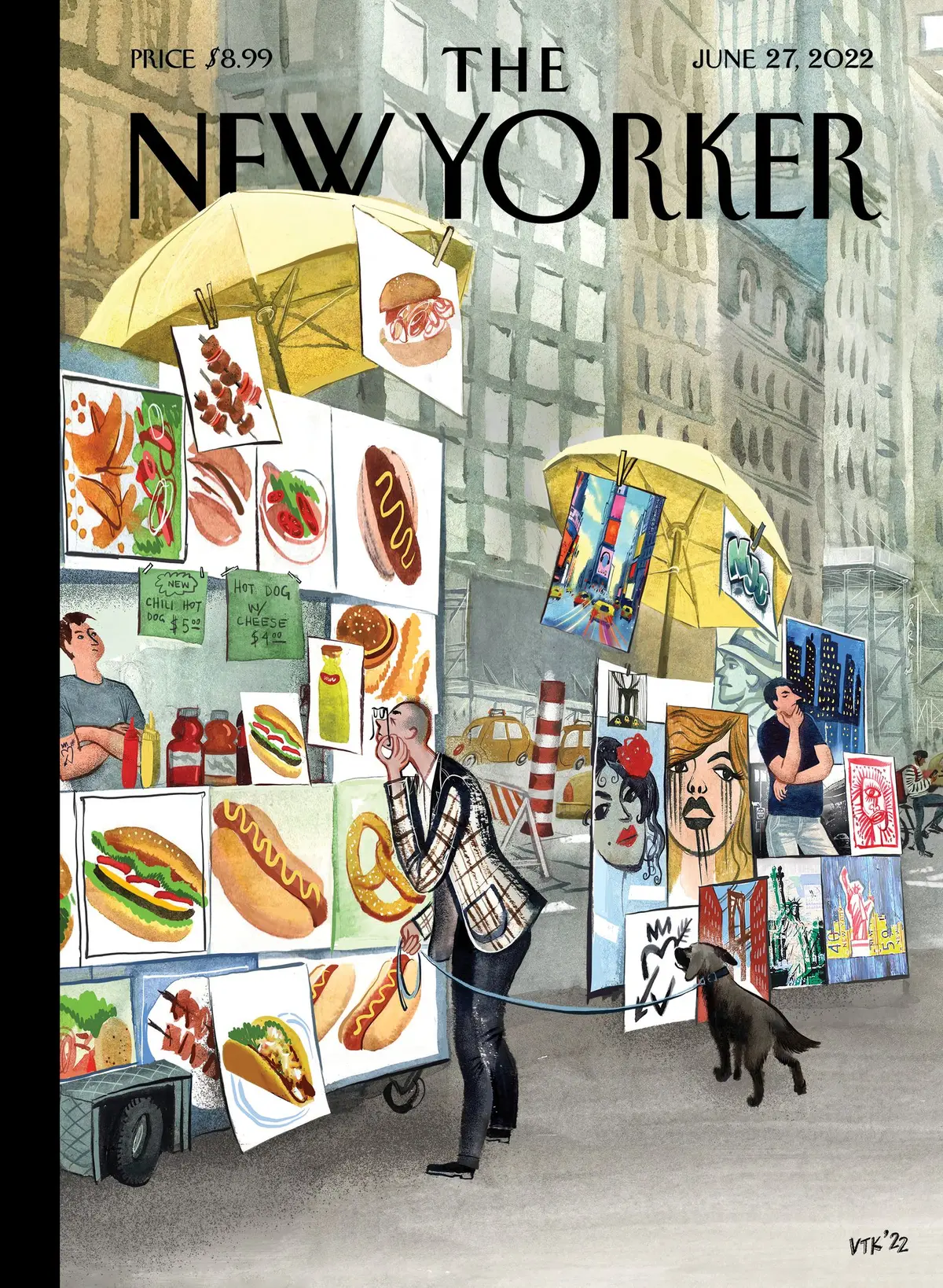 Обложка The New Yorker, 27 июня 2022: Знатоки тротуаров, художник Виктория Тентлер-Крылова