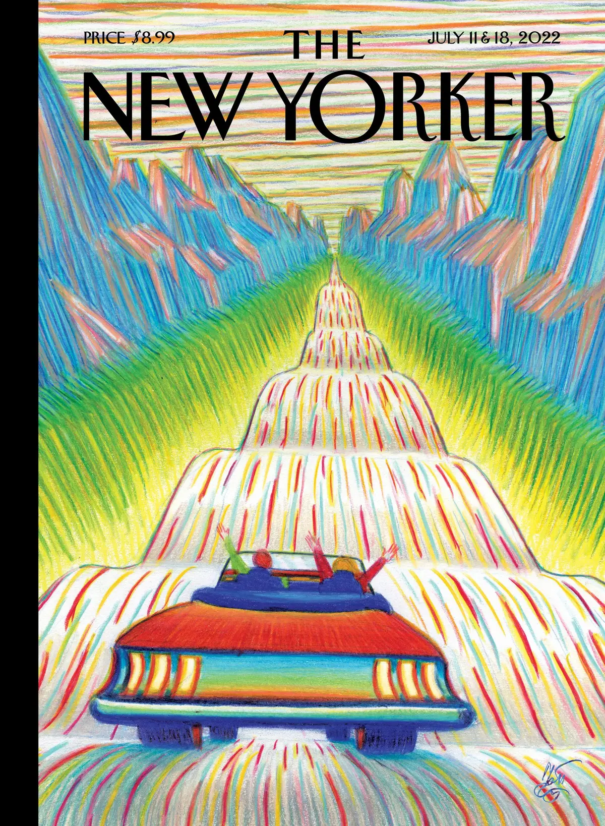 Обложка The New Yorker, 11 июля 2022: Впереди приключения, художник Лоренцо Маттотти