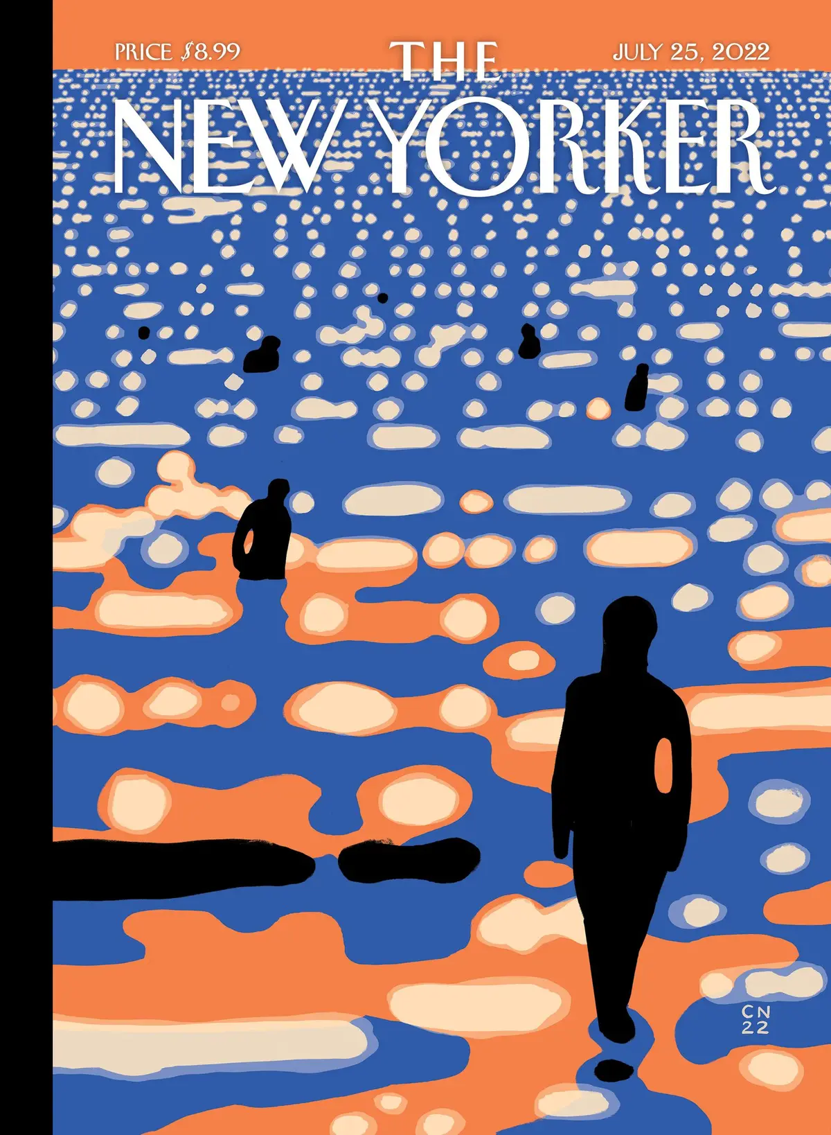 Обложка The New Yorker, 25 июля 2022: Время для размышлений, художник Кристоф Ниман