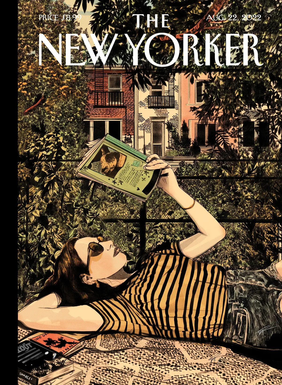 Обложка The New Yorker, 22 августа 2022: В солнечных бликах, художник Николь Рифкин