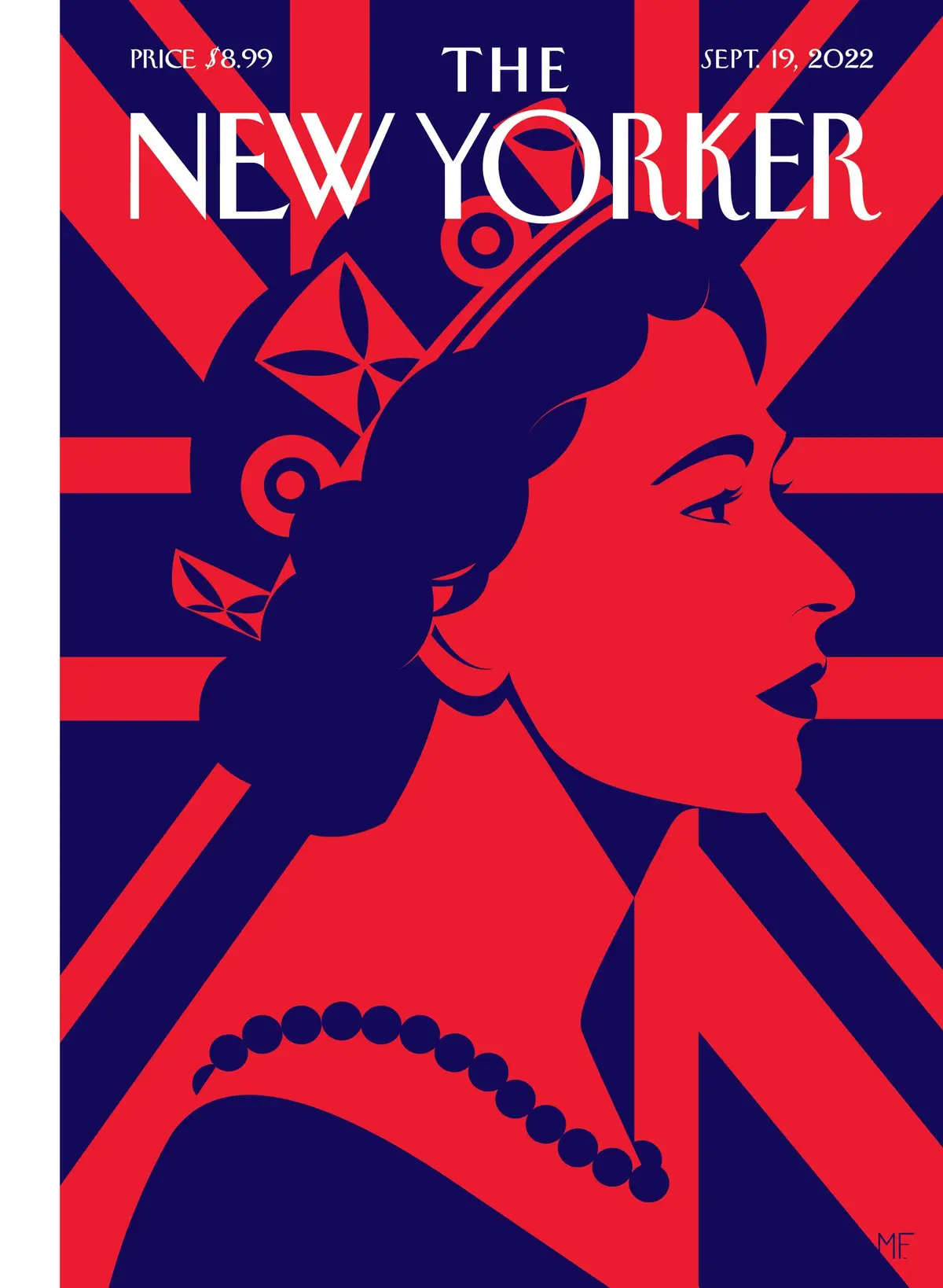 Обложка The New Yorker, 19 сентября 2022: Номинальная фигура, художник Малика Фавр