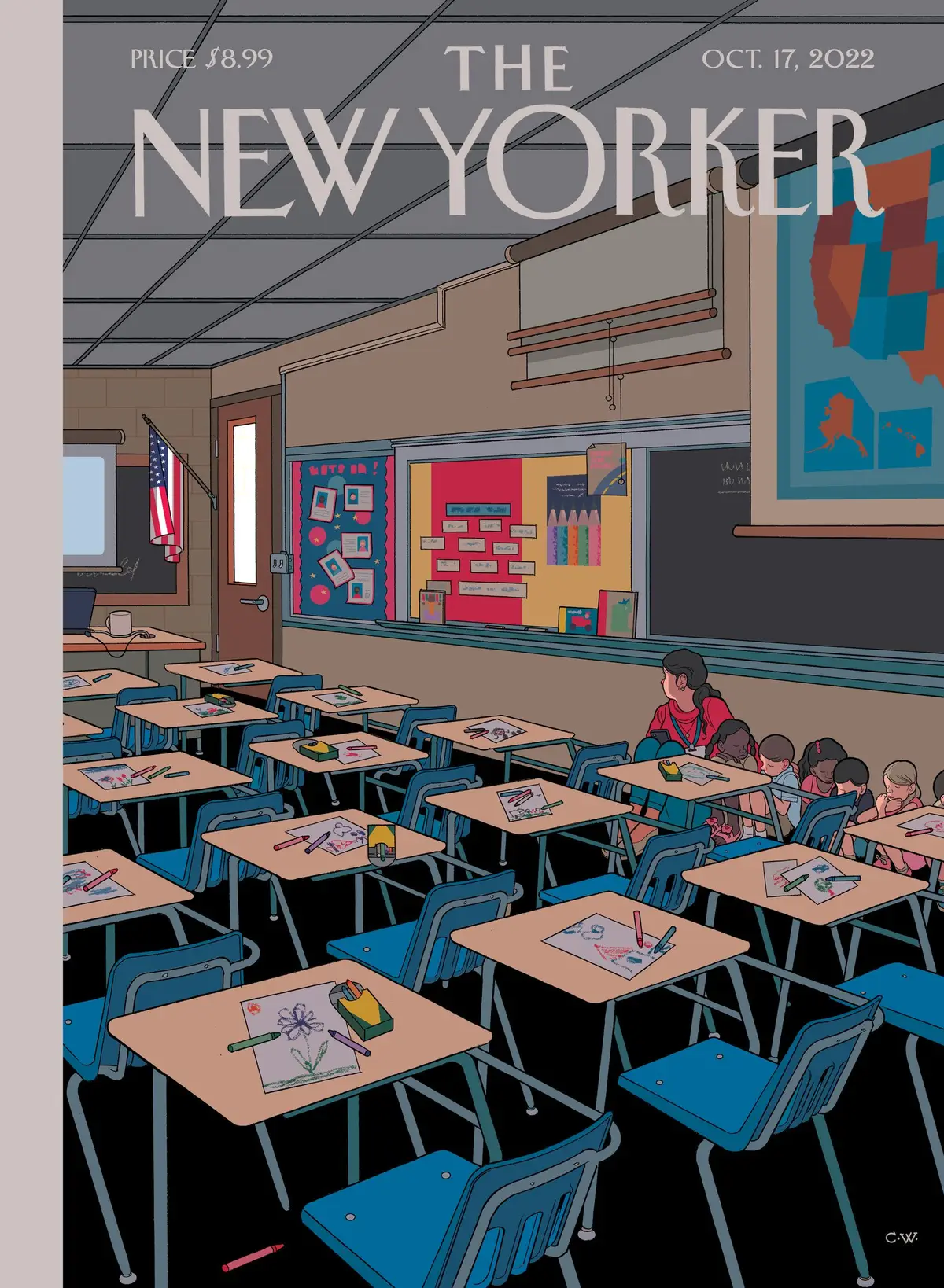Обложка The New Yorker, 17 октября 2022: Локдаун, художник Крис Уэр