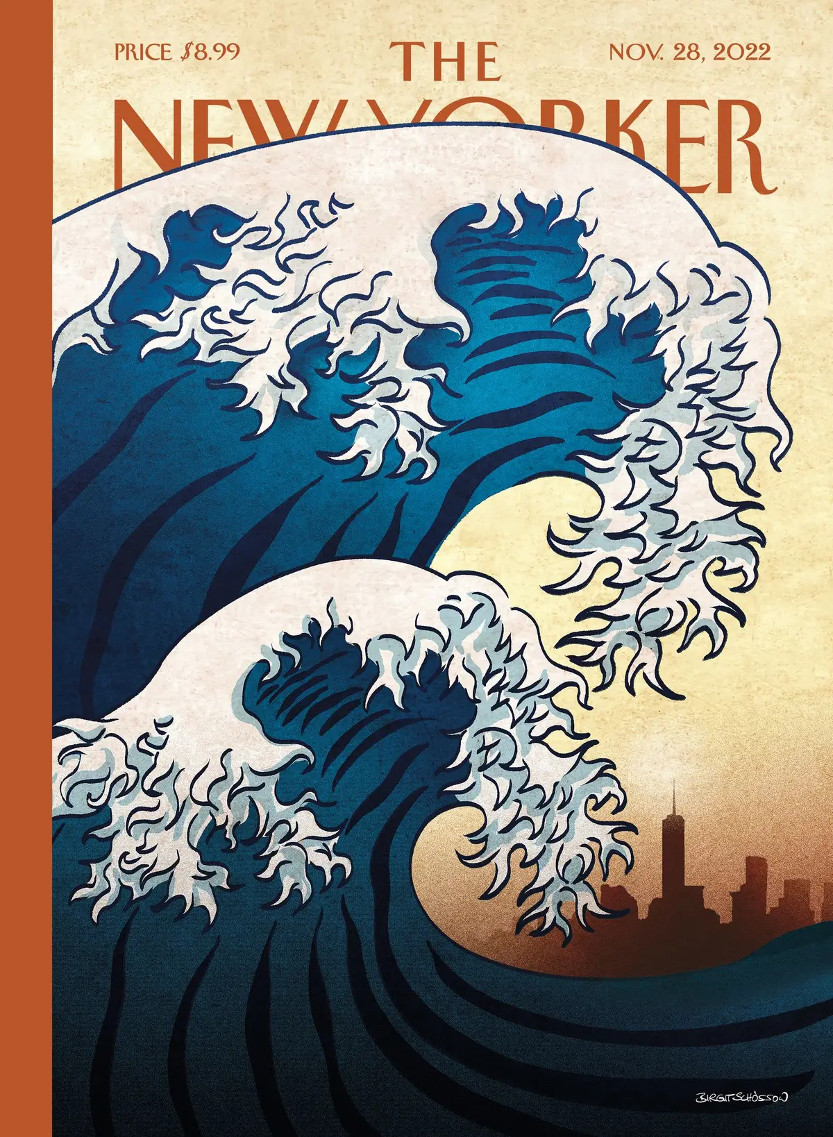 Обложка The New Yorker, 28 ноября 2022: Будущее уже здесь, художник Биргит Шёссов