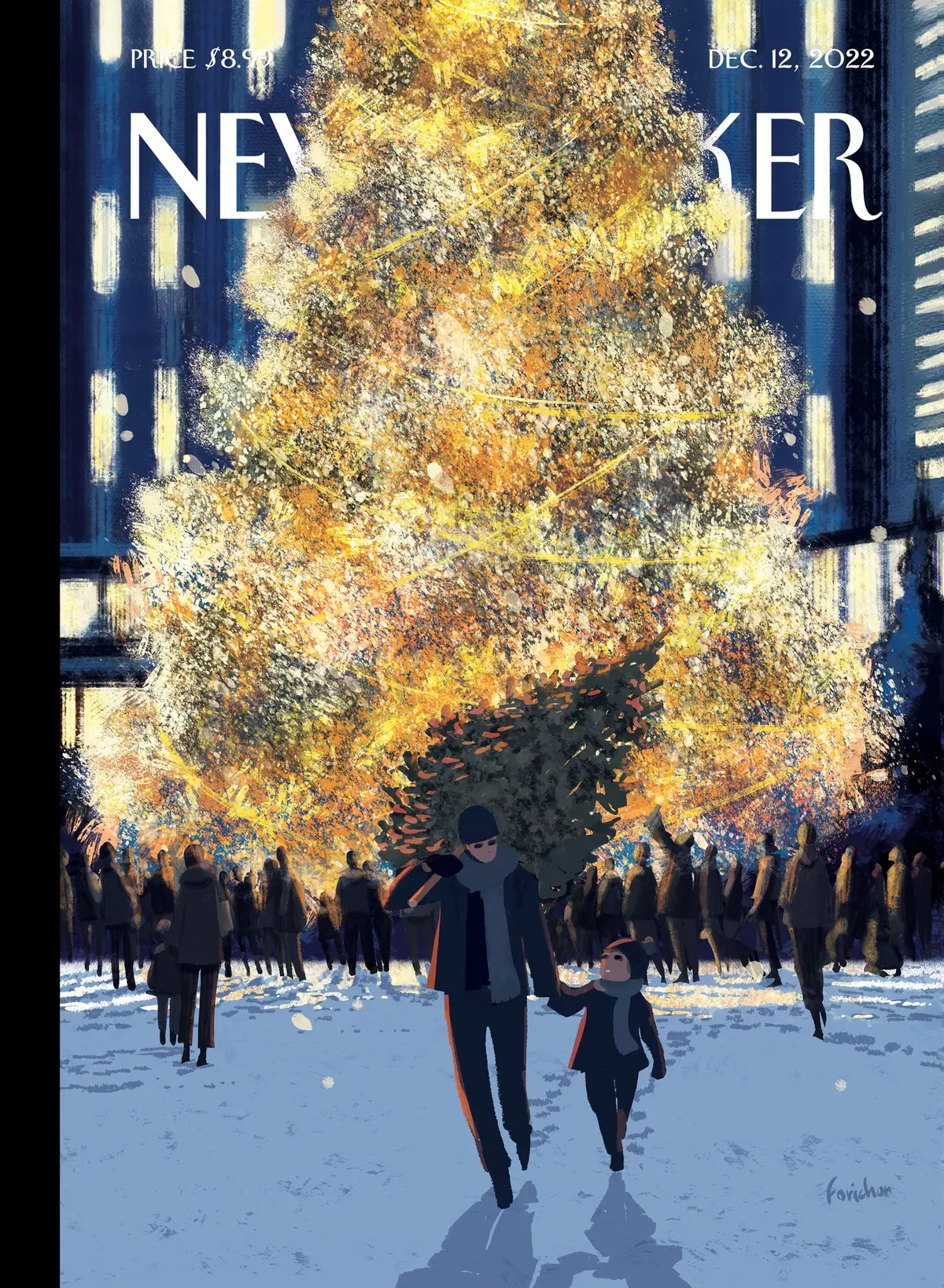 Обложка The New Yorker, 12 декабря 2022: Вечнозелёные, художник Матьё Форишон