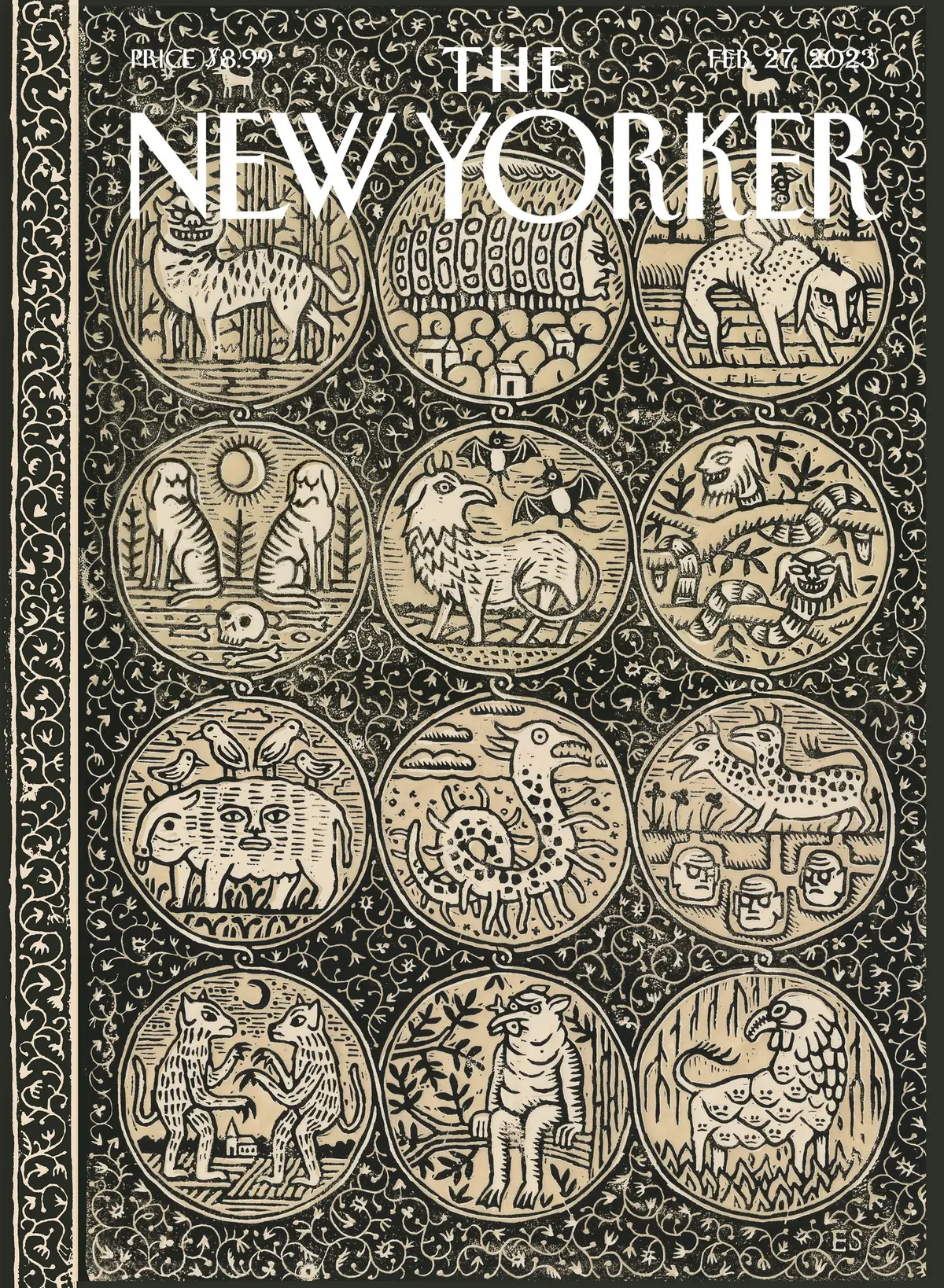 Обложка The New Yorker, 27 февраля 2023: Диковинки, художник Эдвард Стид
