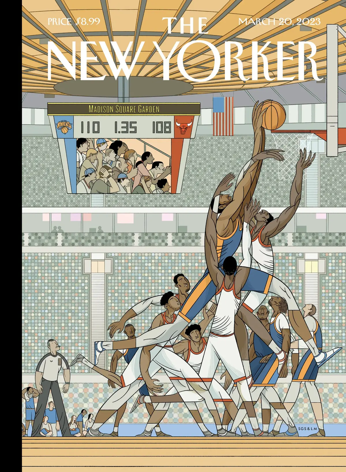 Обложка The New Yorker, 20 марта 2023: Вырываясь вперёд, художник Серхио Гарсия Санчес