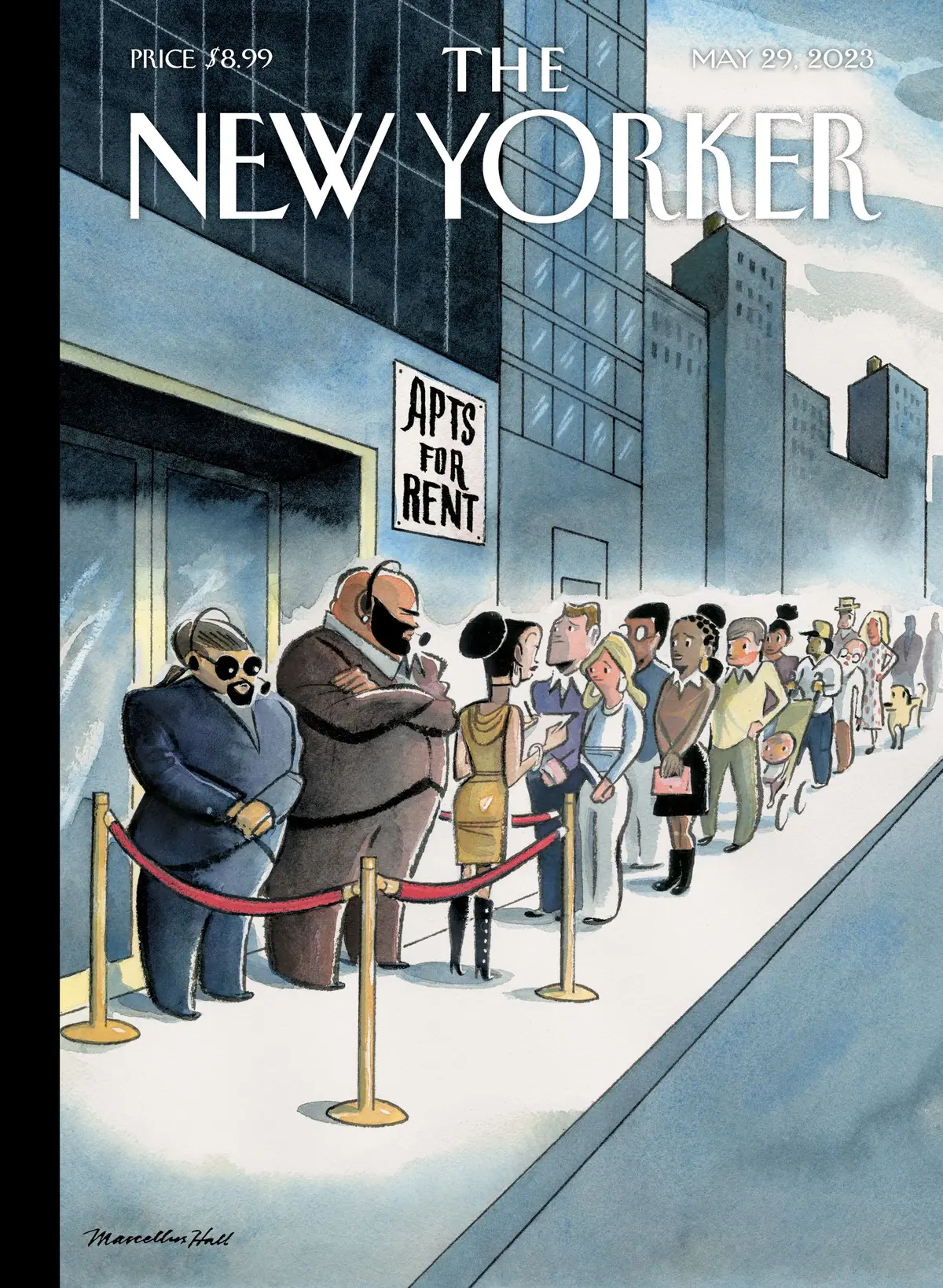 Обложка The New Yorker, 29 мая 2023: День открытых дверей, художник Марселлус Холл