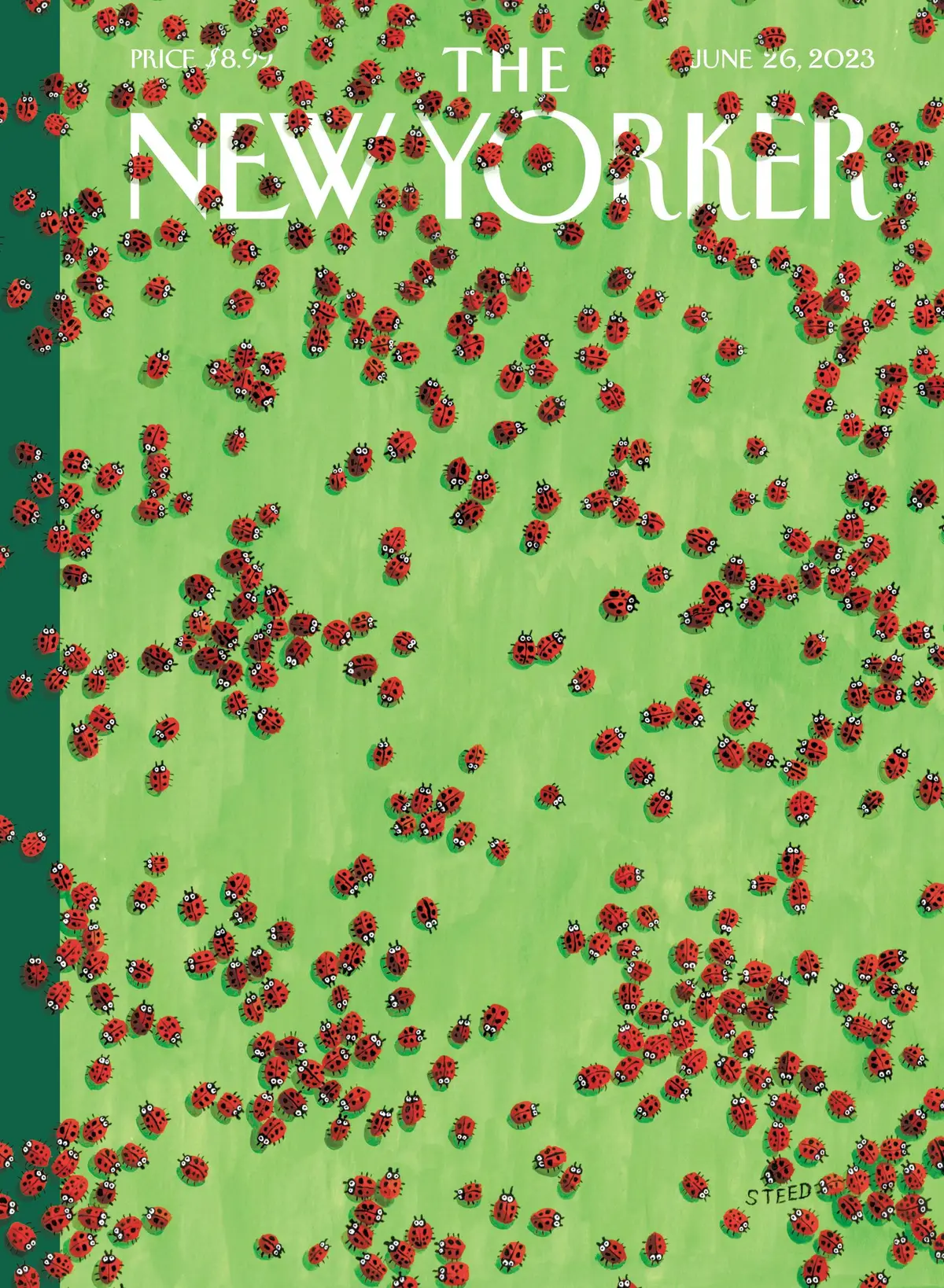 Обложка The New Yorker, 26 июня 2023: Прелесть божьих коровок, художник Эдвард Стид