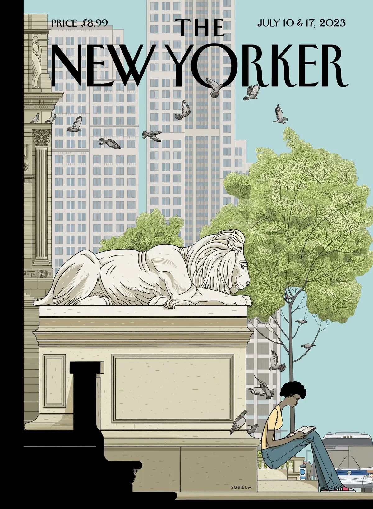 Обложка The New Yorker, 10 июля 2023: На одной волне, художник Серхио Гарсия Санчес