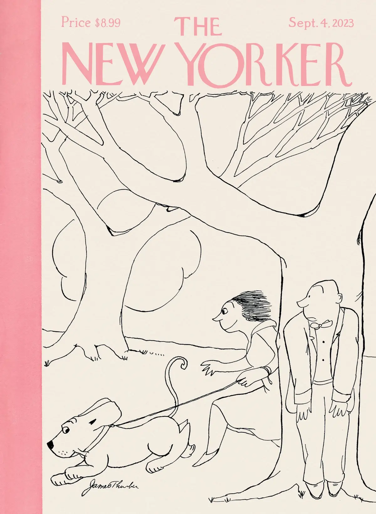 Обложка The New Yorker, 4 сентября 2023: Новые трюки, художник Джеймс Тёрбер