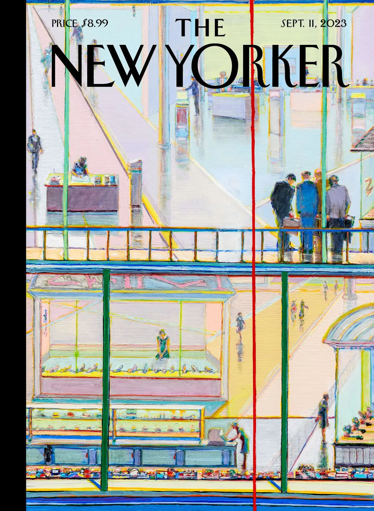 Обложка The New Yorker, 11 сентября 2023: Офис и торговый центр, 2005–2021, художник Уэйн Тибо