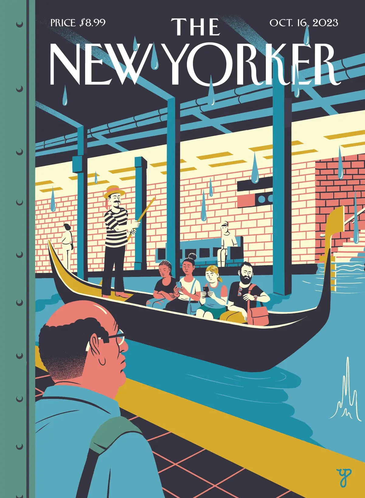 Обложка The New Yorker, 16 октября 2023: Изменения в движении, художник Йонатан Поппер