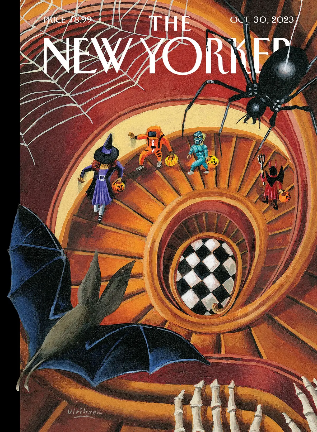 Обложка The New Yorker, 30 октября 2023: Жуткая спираль, художник Марк Ульриксен