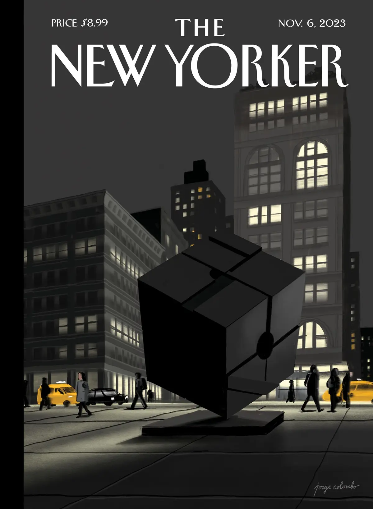Обложка The New Yorker, 6 ноября 2023: Астор-плейс, художник Хорхе Коломбо