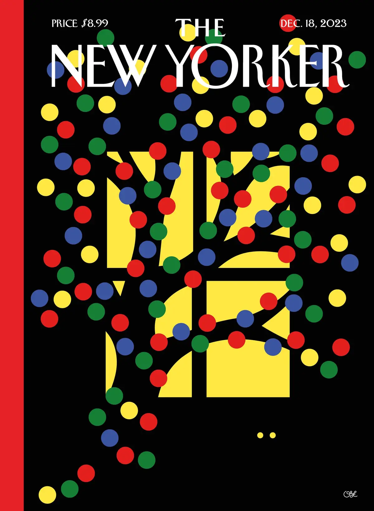 Обложка The New Yorker, 18 декабря 2023: Да будет свет, художник Олимпия Дзаньоли