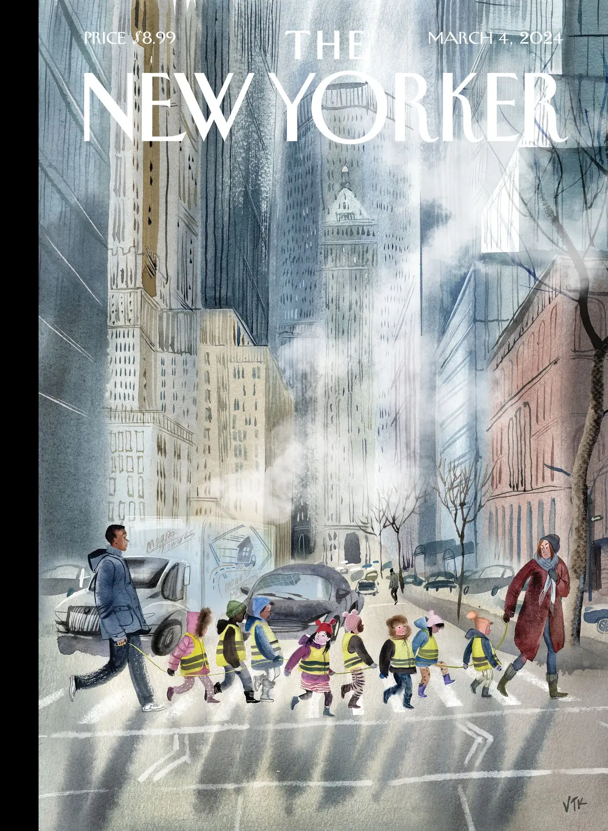 Обложка The New Yorker, 4 марта 2024: Отбой тревоги, художник Виктория Тентлер-Крылова