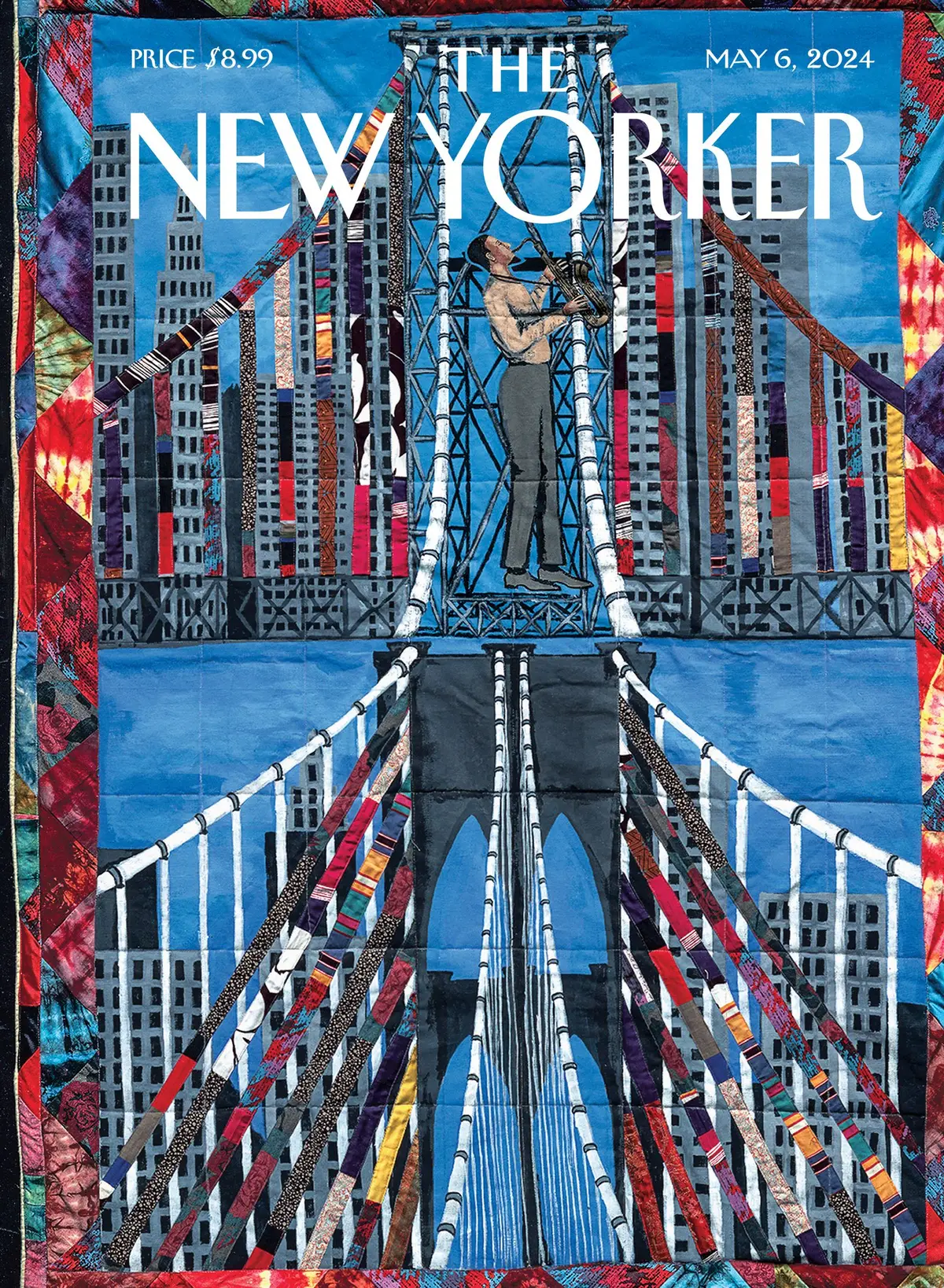 Обложка The New Yorker, 6 мая 2024: Мост Сонни, 1986, художник Фейт Ринггольд