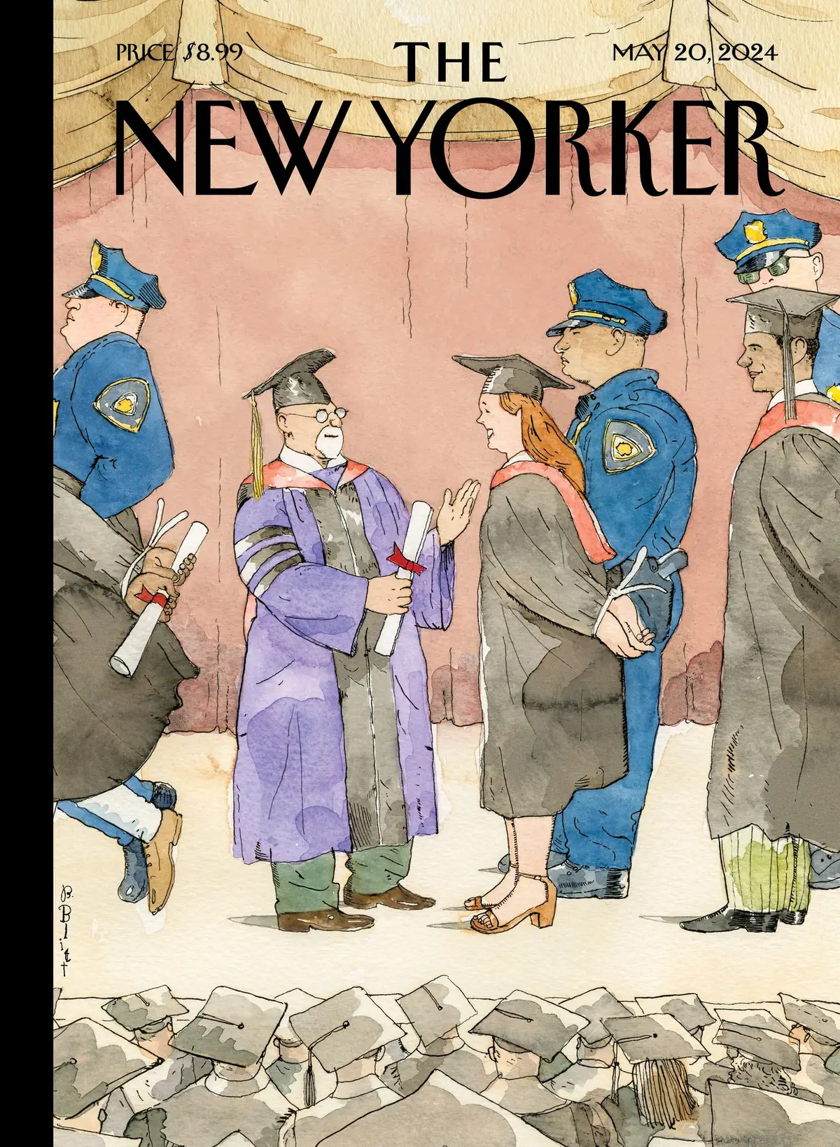 Обложка The New Yorker, 20 мая 2024: Выпуск 2024 года, художник Барри Блитт
