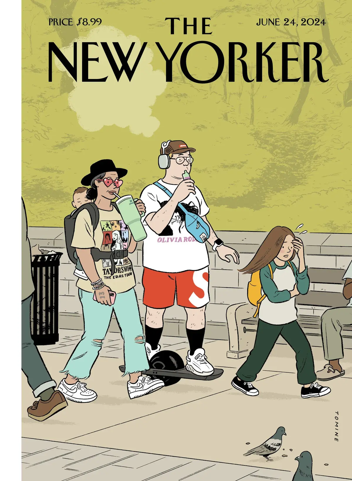 Обложка The New Yorker, 24 июня 2024: Вечная молодость, художник Эдриан Томине