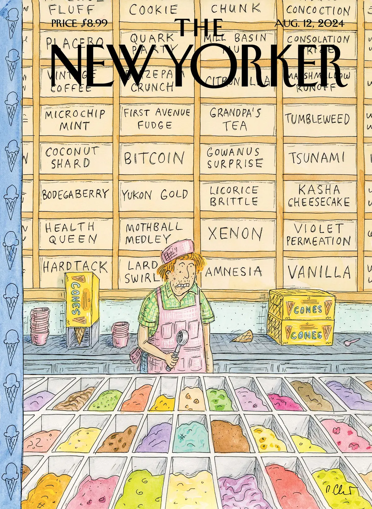 Обложка The New Yorker, 12 августа 2024: Вкус недели, художник Роз Част