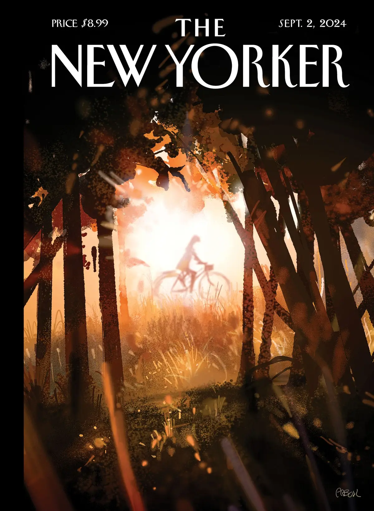 Обложка The New Yorker, 2 сентября 2024: Последние лучи лета, художник Паскаль Кампьон