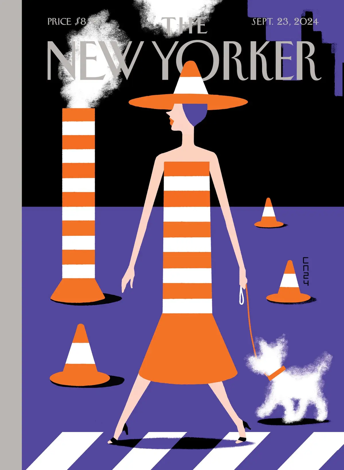 Обложка The New Yorker, 23 сентября 2024: Дым и зеркала, художник Кристоф Ниман