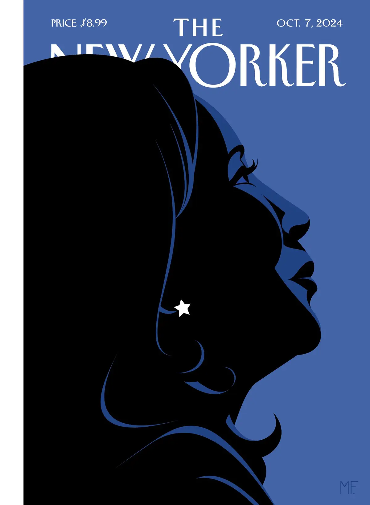 Обложка The New Yorker, 7 октября 2024: Кандидат, художник Малика Фавр