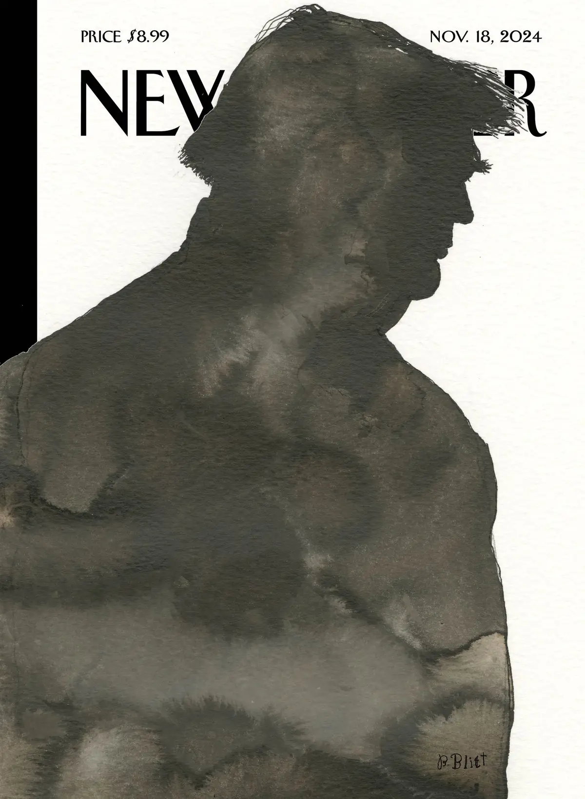 Обложка The New Yorker, 18 ноября 2024: Возвращение с размахом, художник Барри Блитт