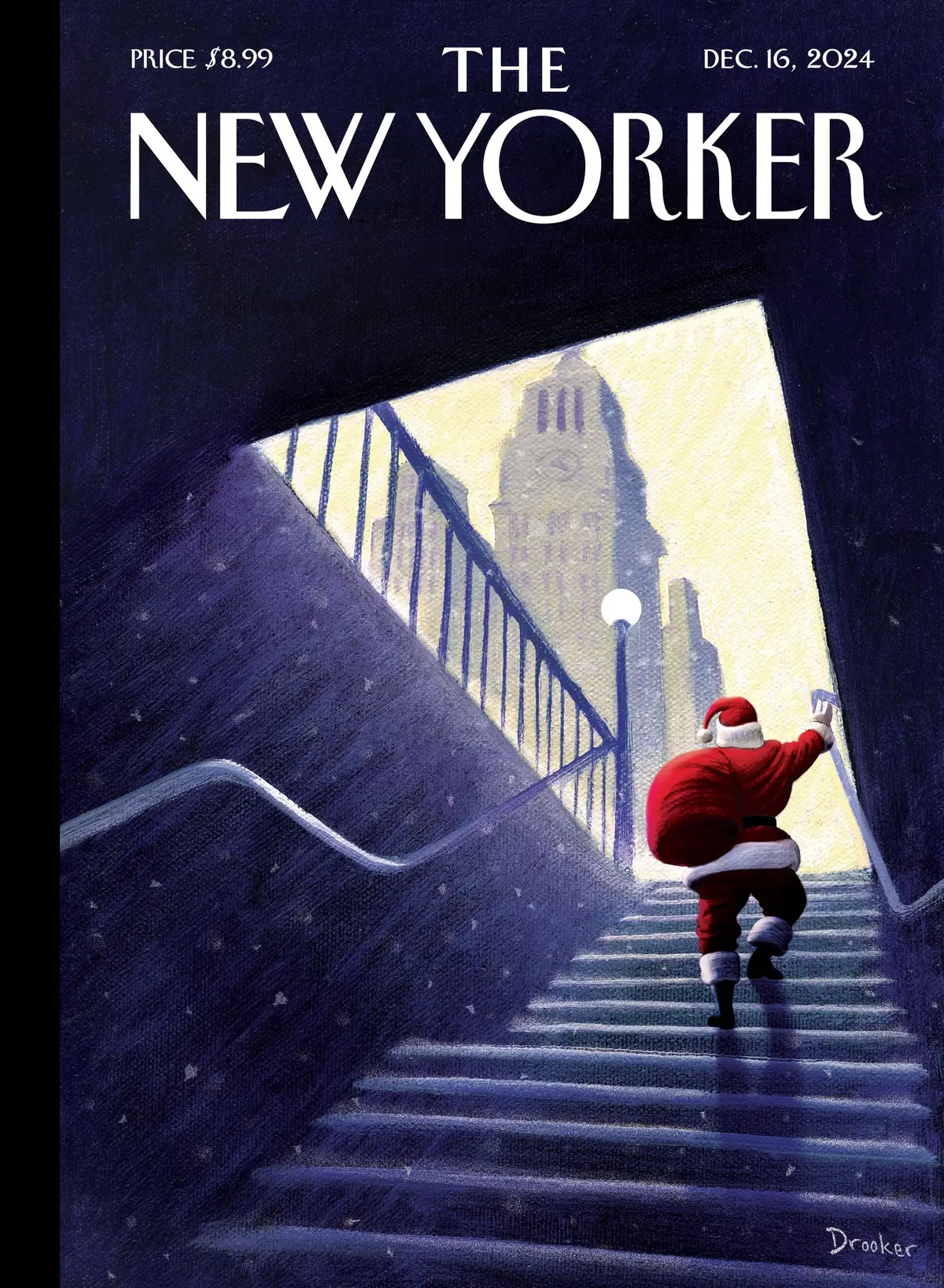 Обложка The New Yorker, 16 декабря 2024: Сезонная доставка, художник Эрик Друкер