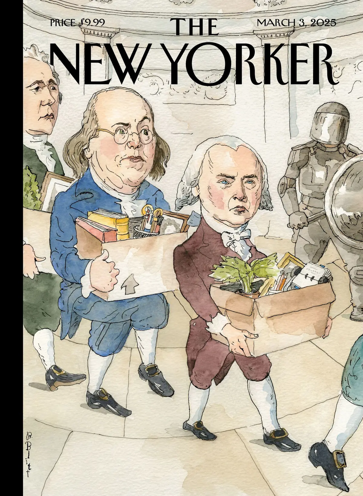 Обложка The New Yorker, 3 марта 2025: Вы уволены!, художник Барри Блитт