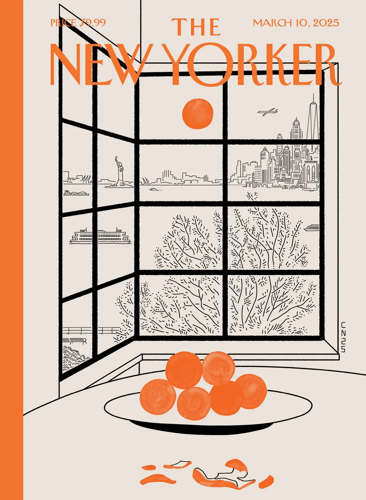 Обложка The New Yorker, 10 марта 2025: Витамин Нью-Йорк, художник Кристоф Ниман