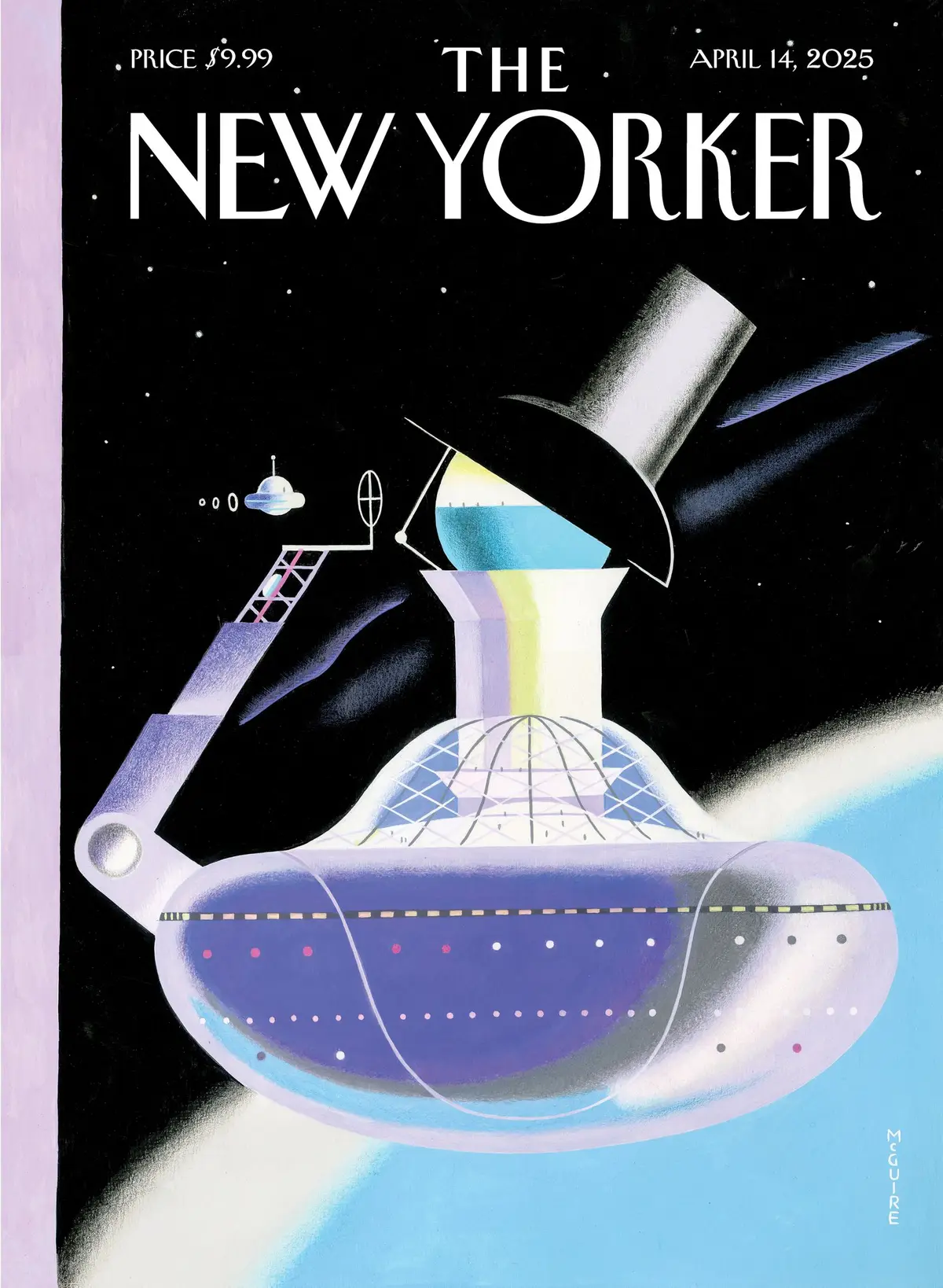 Обложка The New Yorker, 14 апреля 2025: Крупным планом, художник Ричард Макгуайр
