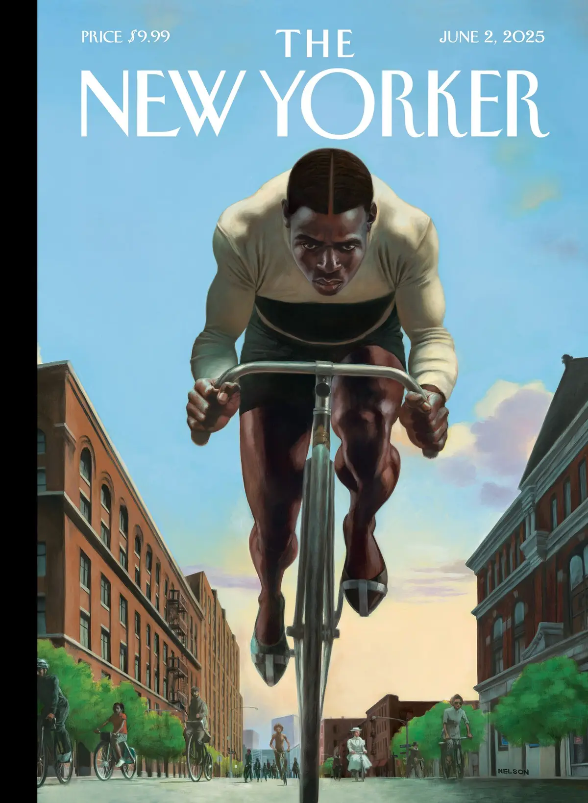 Обложка The New Yorker, 2 июня 2025: Мейджор Тейлор, чемпион-первопроходец, художник Кадир Нельсон