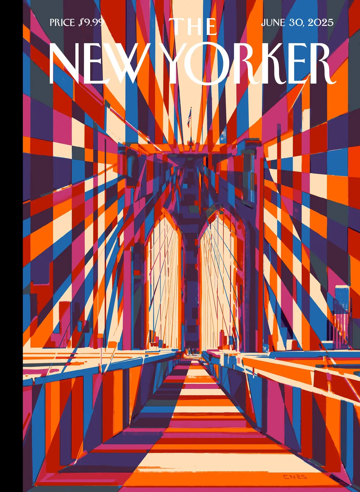 Обложка The New Yorker, 30 июня 2025: Мост, художник Кристоф Ниман