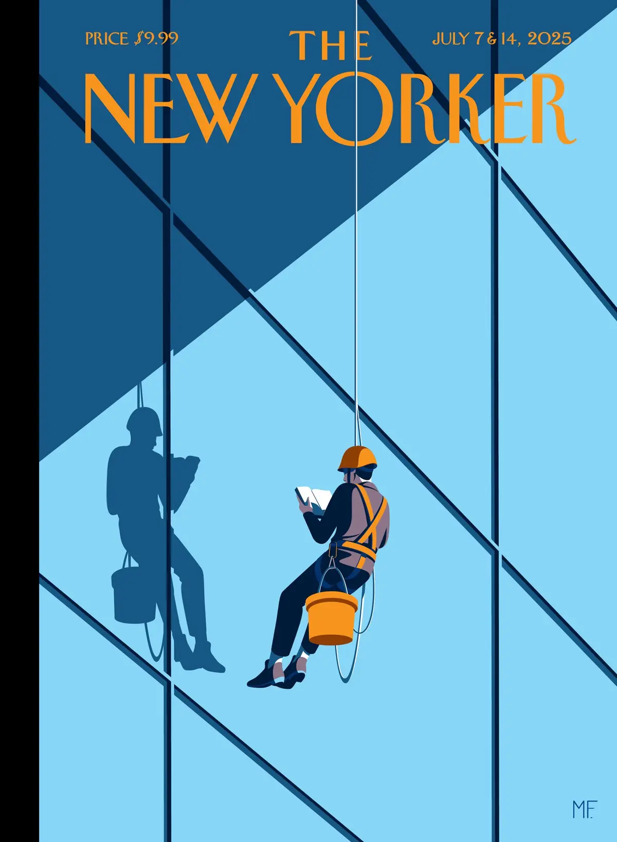 Обложка The New Yorker, 7 июля 2025: Литературные высоты, художник Малика Фавр