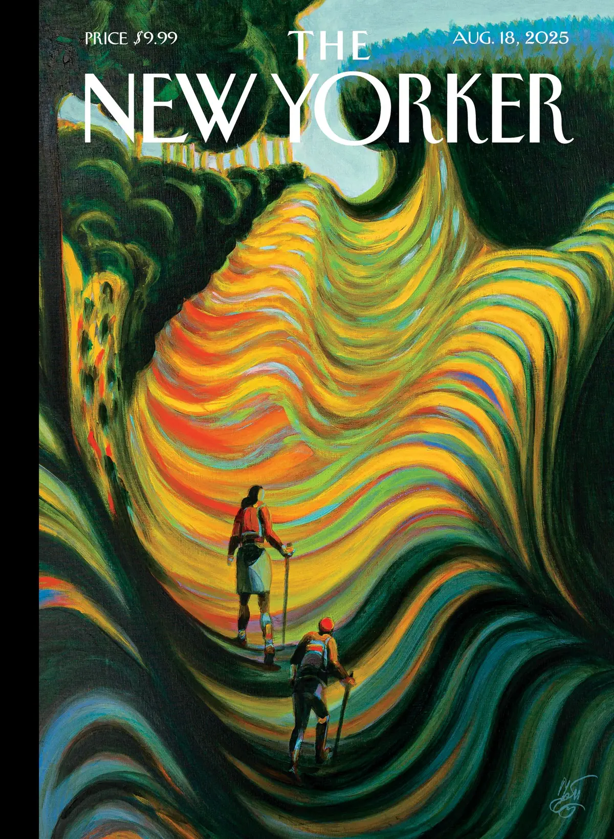 Обложка The New Yorker, 18 августа 2025: Летние лучи, художник Лоренцо Маттотти