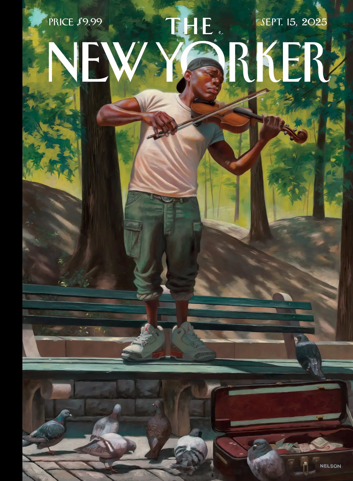 Обложка The New Yorker, 15 сентября 2025: Солист, художник Кадир Нельсон