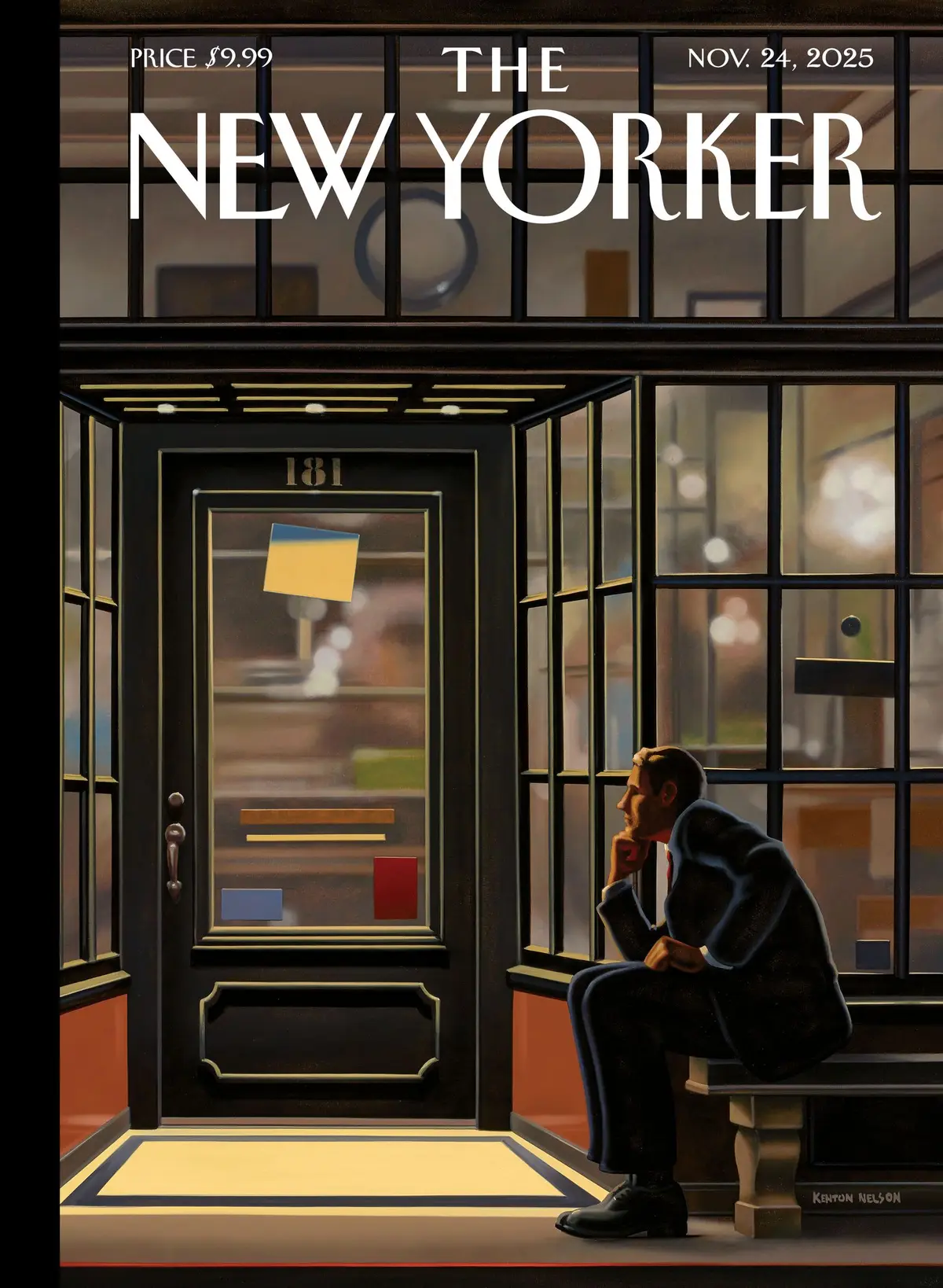 Обложка The New Yorker, 24 ноября 2025: Раннее утро, художник Кентон Нельсон