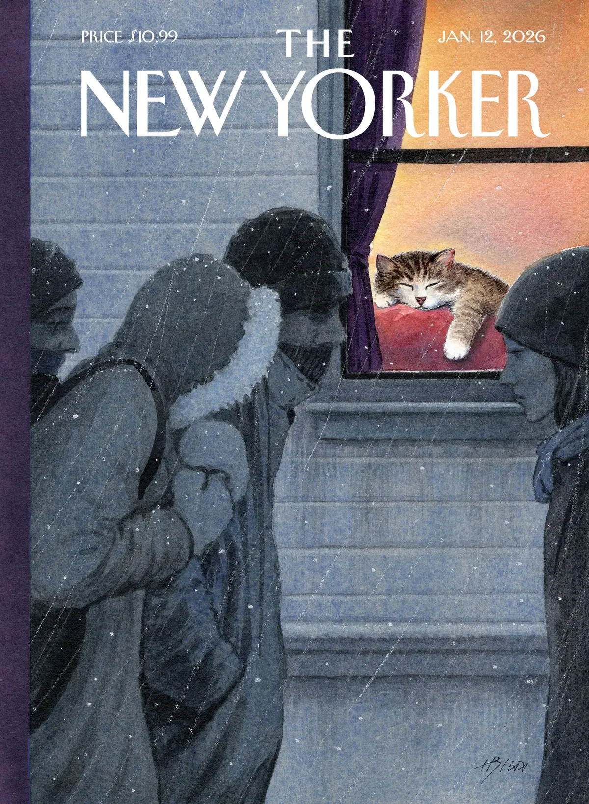 Обложка The New Yorker, 12 января 2026: Зимняя смесь, художник Гарри Блисс