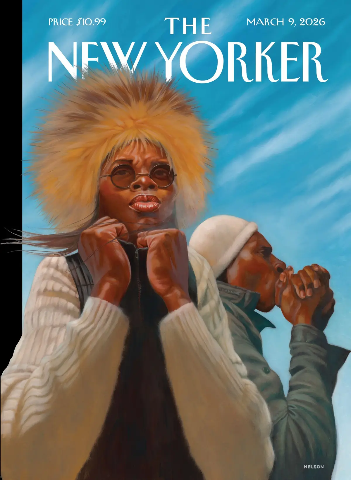 Обложка The New Yorker, 9 марта 2026: Холодный озноб, художник Кадир Нельсон