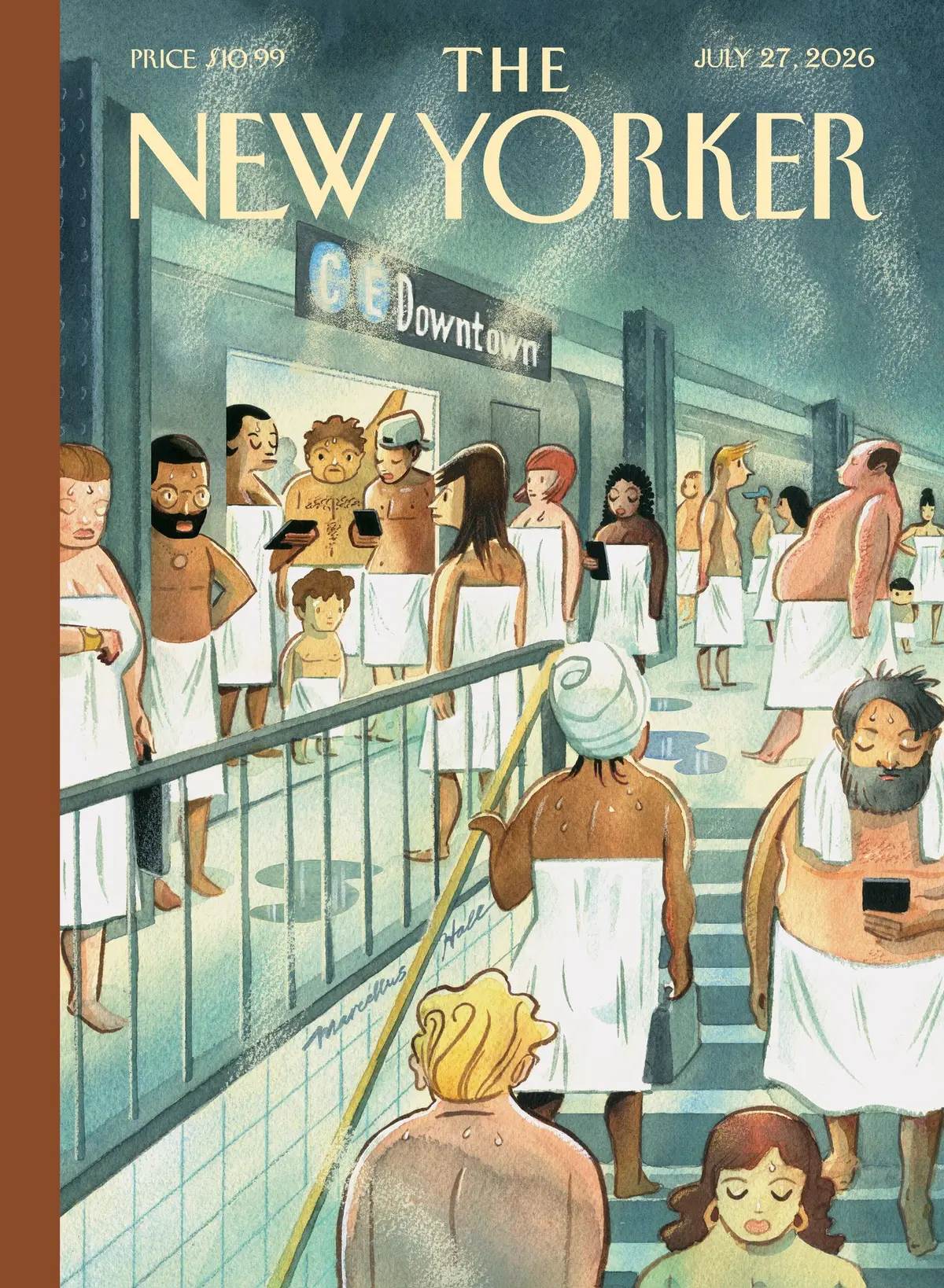 Обложка The New Yorker, 27 июля 2026: День в спа, художник Марселлус Холл