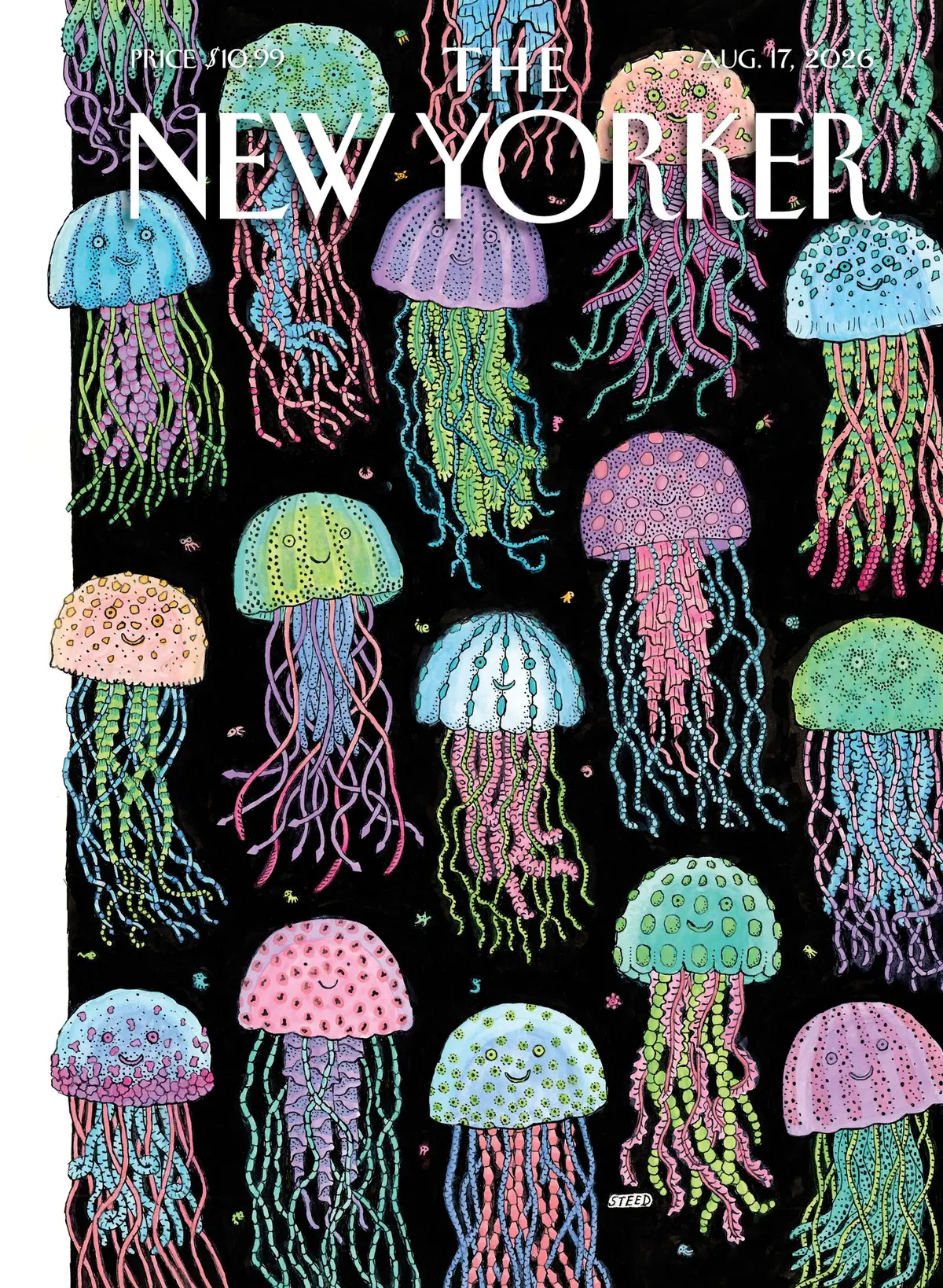 Обложка The New Yorker, 17 августа 2026: Полночное цветение, художник Эдвард Стид