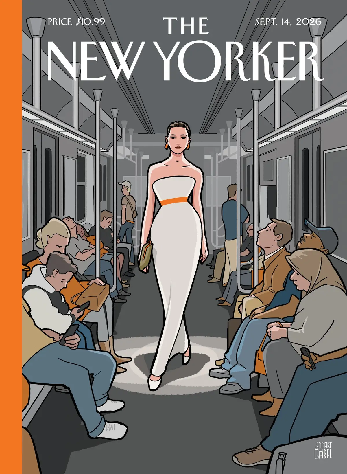 Обложка The New Yorker, 14 сентября 2026: Гвоздь программы, художник Леннарт Гебель
