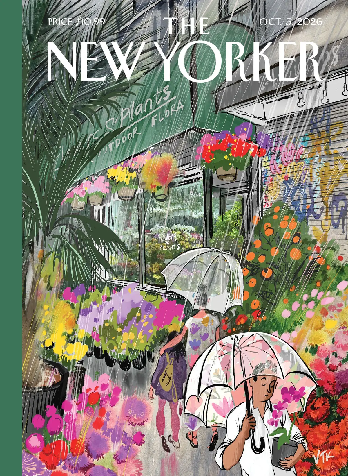 Обложка The New Yorker, 5 октября 2026: Цветочный квартал, художник Виктория Тентлер-Крылова